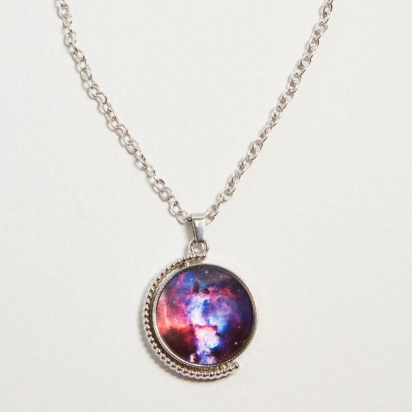 Modcloth Jewelry - Galaxy Spinning Pendant Necklace